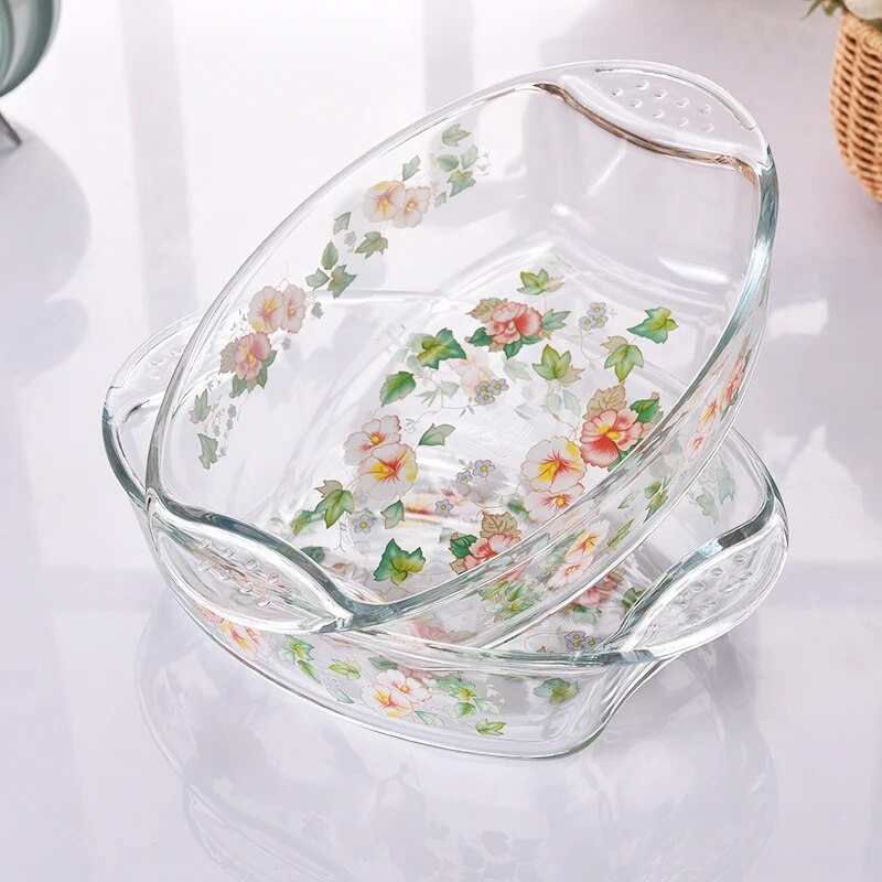 Blossom Borosilicate Glass Baking Dish