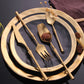 Stainless Steel Gold-Tone Cutlery Set