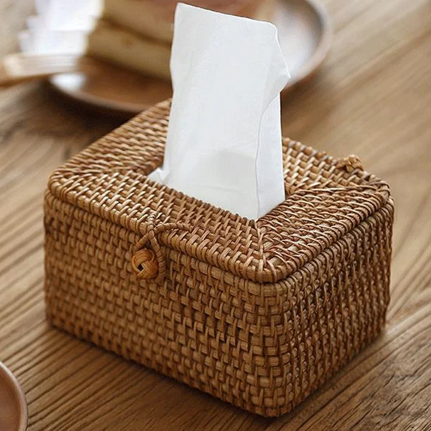 Handmade Rattan Tissue Box