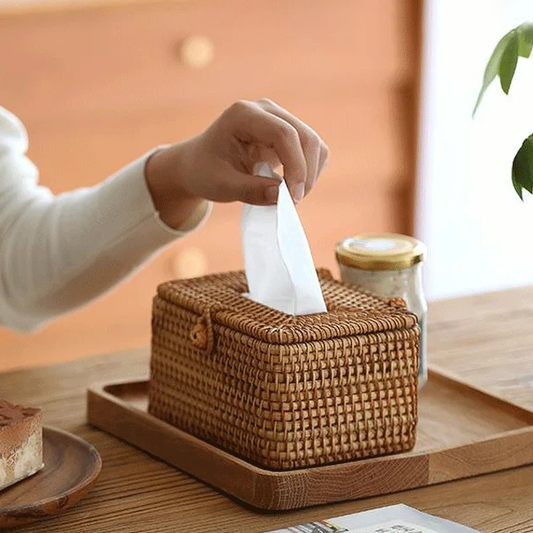 Handmade Rattan Tissue Box