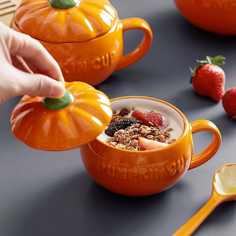 Ceramic Pumpkin Cup