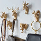 Regal Safari-Inspired Golden Wall Hooks