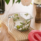 Blooming Measure: Floral Glass Measuring Cup with Lid