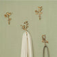 Golden Nature-Inspired Decorative Wall Hooks