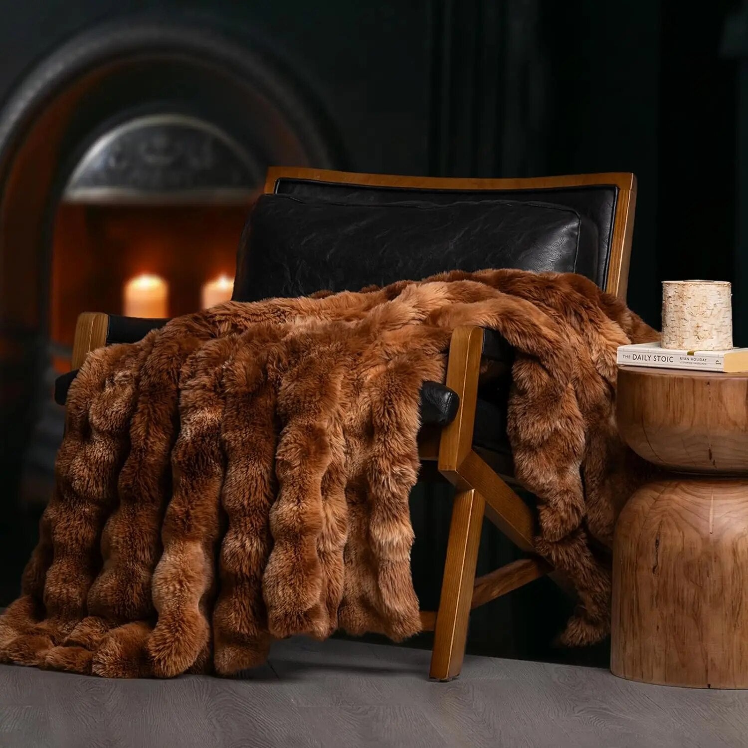 Lavish Faux Fur Blanket Vista Modern Living