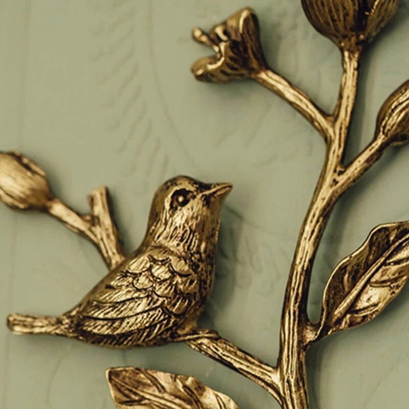 Golden Nature-Inspired Decorative Wall Hooks