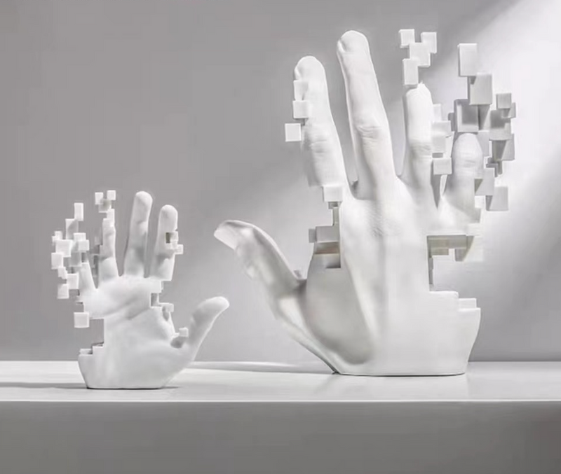 Digital Descent Hand Sculpture