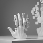 Digital Descent Hand Sculpture