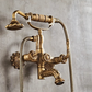 Vintage Brass Shower and Faucet Set