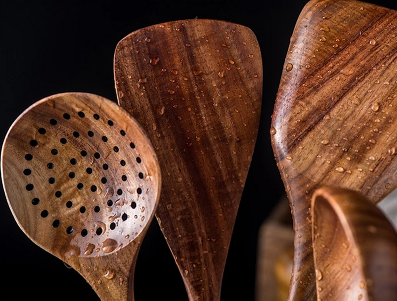 7-Piece Thai Acacia Wood Kitchen Ensemble