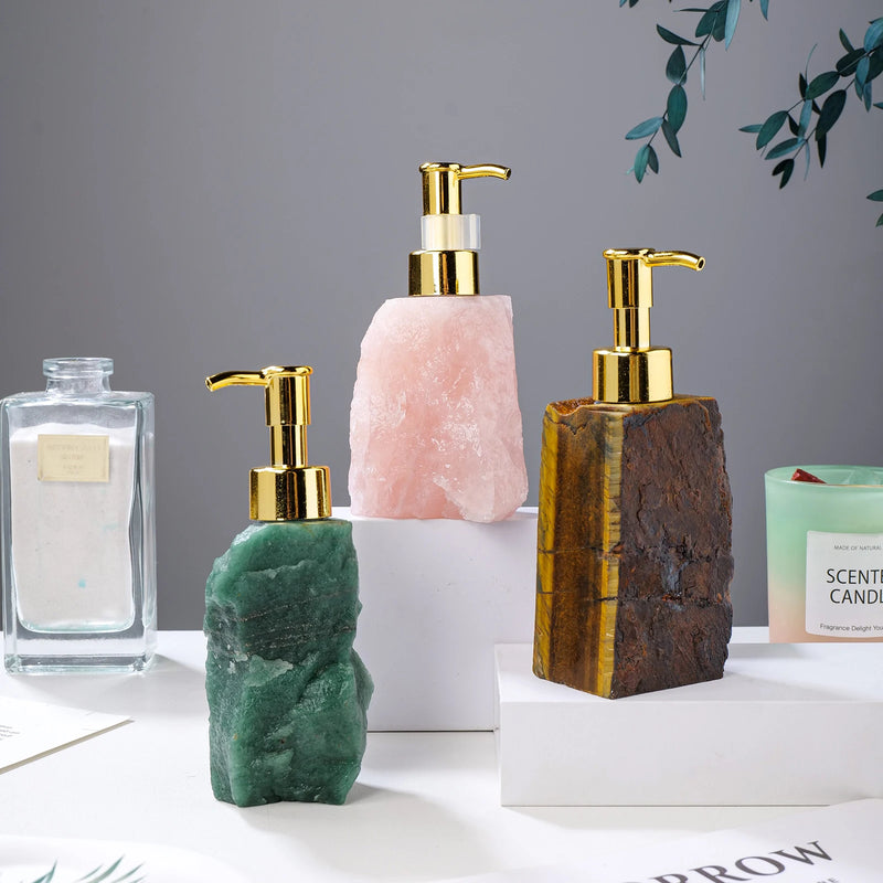 Natural Crystal Gemstone Soap Dispenser