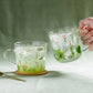 Herbal Meadow Glass Tea Cup