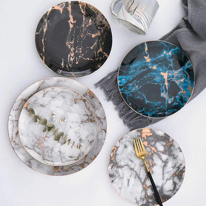 Eclipse Marbled Ceramic Dinner Plates