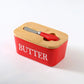 Contemporary Ceramic & Bamboo Butter Keeper