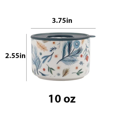 Botanical Ceramic Food Storage Container