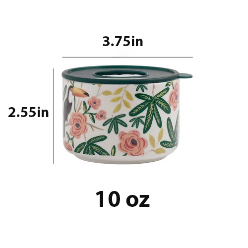 Botanical Ceramic Food Storage Container