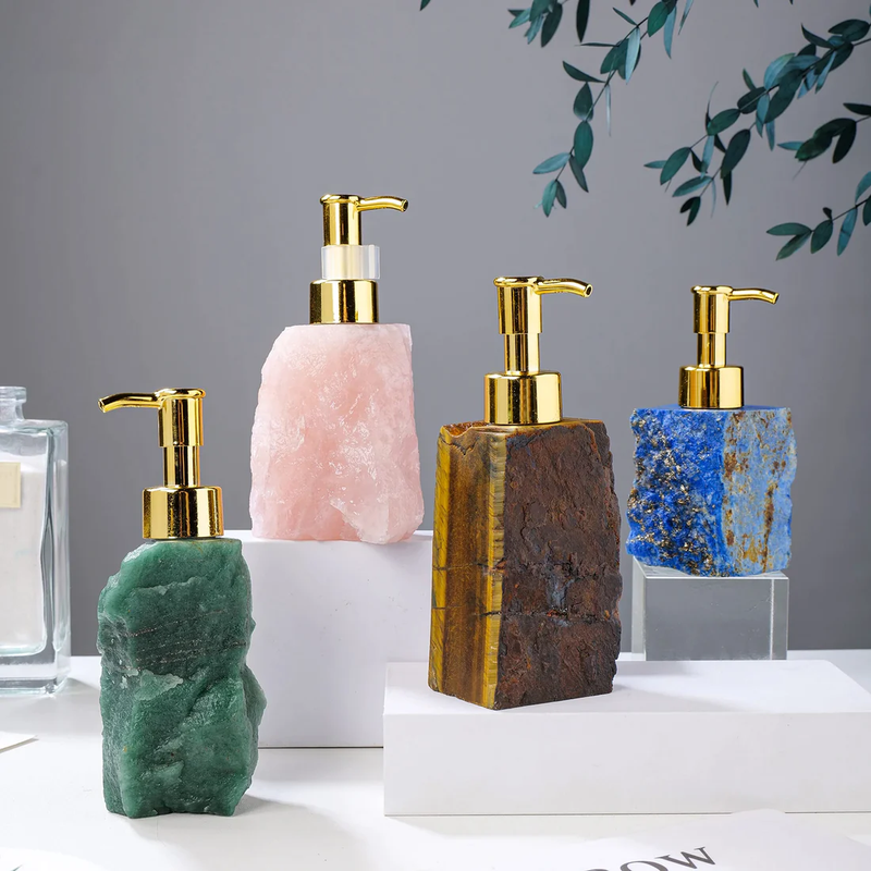 Natural Crystal Gemstone Soap Dispenser