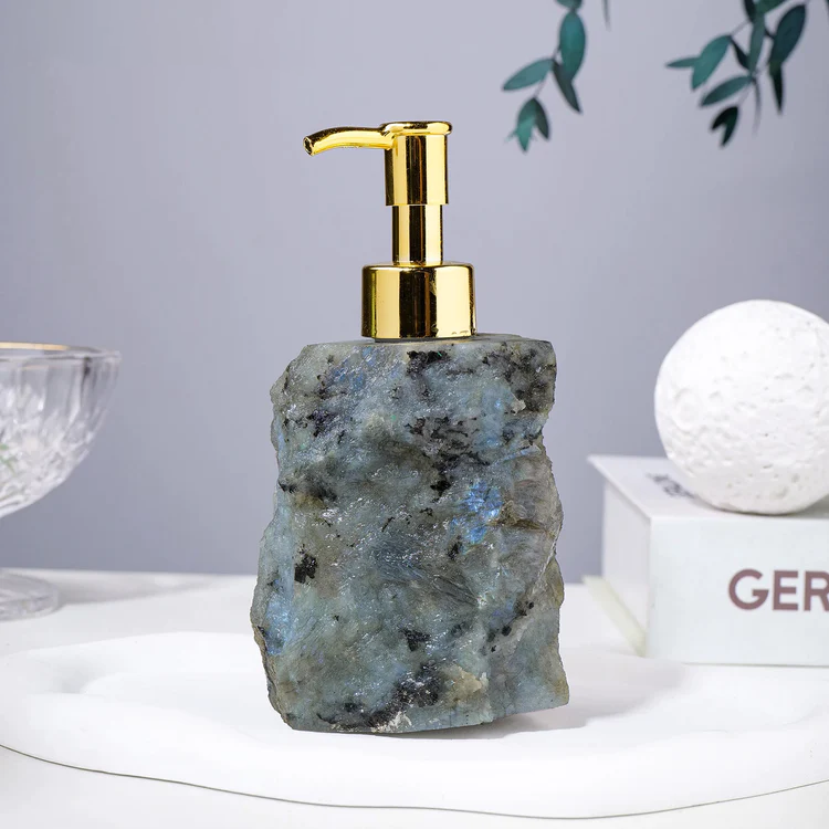 Natural Crystal Gemstone Soap Dispenser