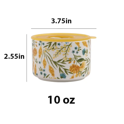 Botanical Ceramic Food Storage Container